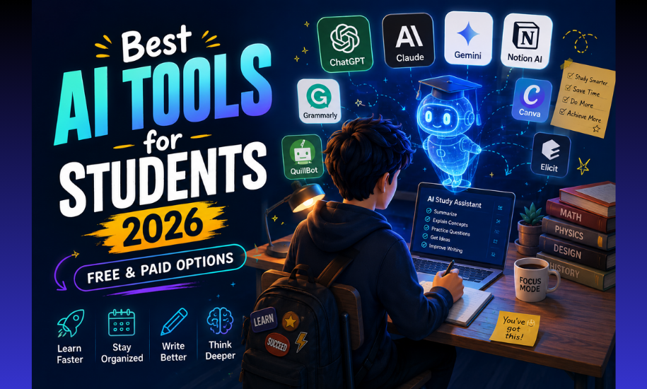 Best AI Tools for Students 2026 (Free & Paid Options)